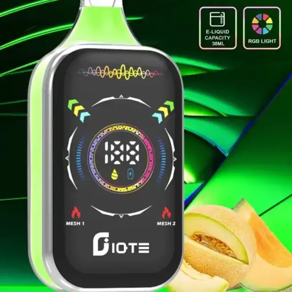 IQTE 50K (50000) Puffs Smart Full-Screen Display 2% 5% Nicotine 38mL E-liquid 850mAh Rechargeable Battery Type-C Quick Charging Disposable Vape