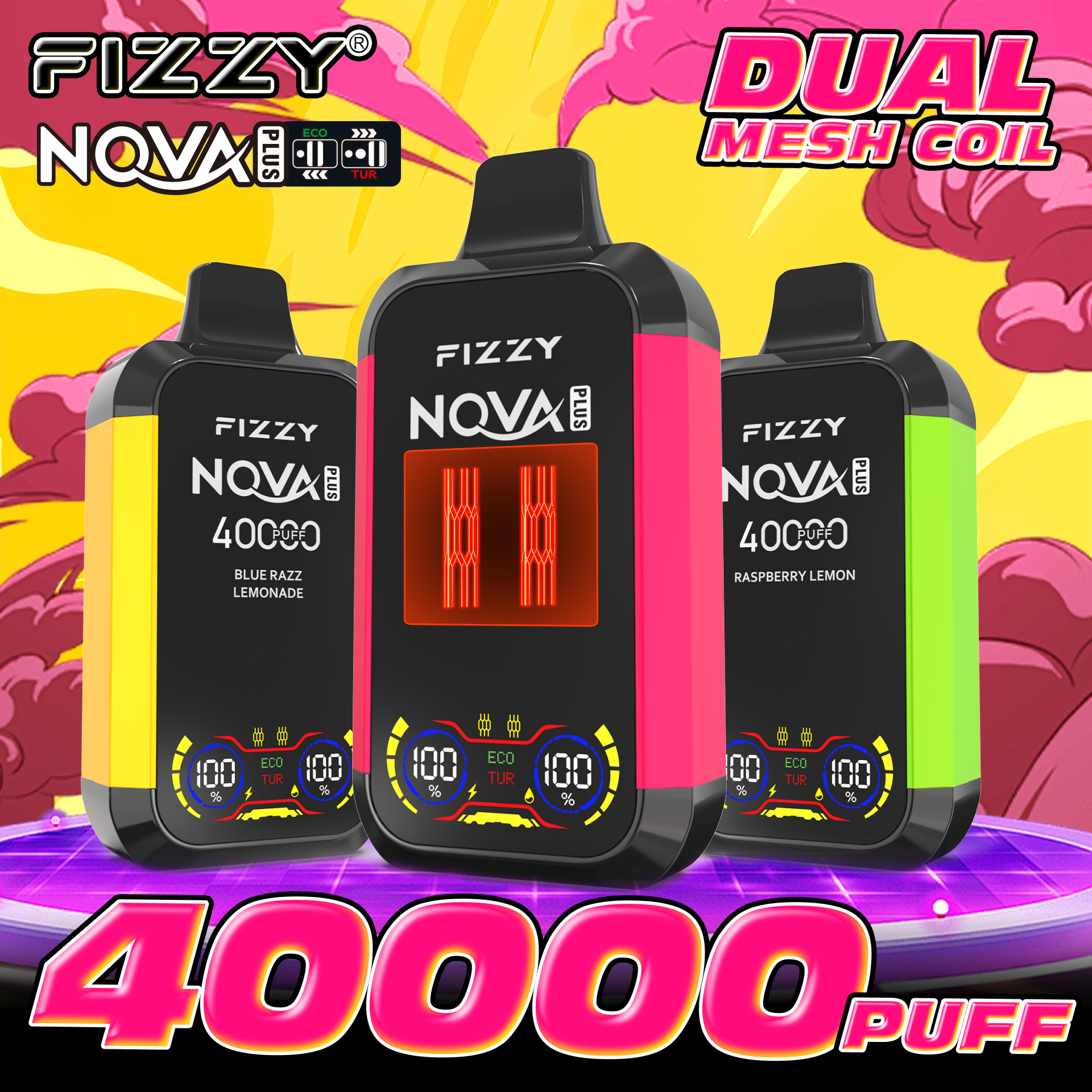 24h-vape.com Fizzy Nova Plus 40000 Puffs: A revolutionary upgrade for the ultimate vaping experience!