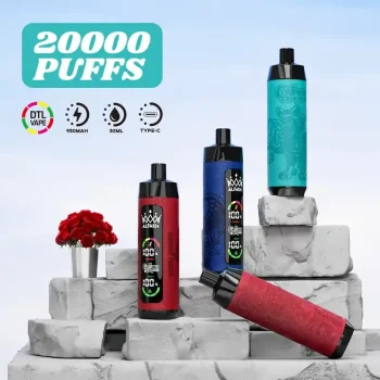 Home 30 AL FAKHER CROWN BAR 20K(20000) Puffs 30ML E-liquid LCD Screen Leather Wrap 850mAh Type-C Battery Disposable Vape