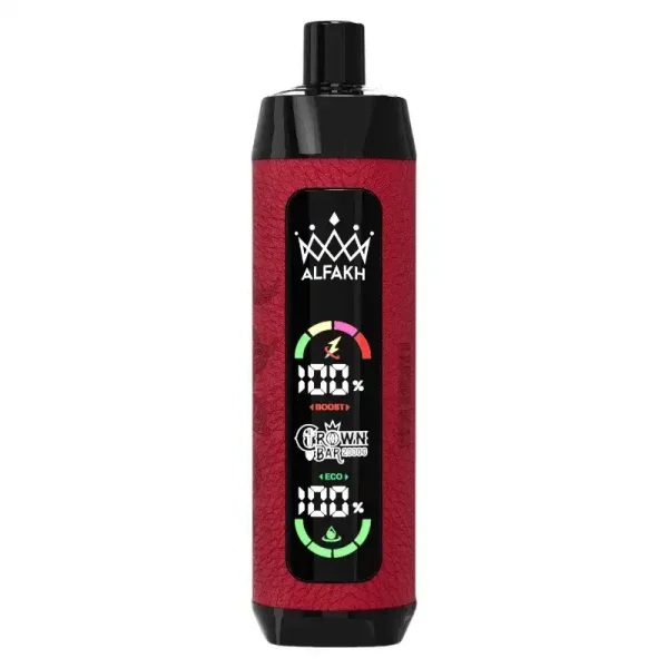 AL FAKHER CROWN BAR 20K(20000) Puffs 30ML E-liquid LCD Screen Leather Wrap 850mAh Type-C Battery Disposable Vape