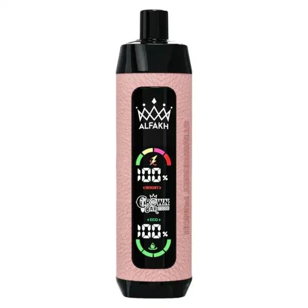 Al Fakher Crown Bar 20K (20000) Puffs Disposable Vape 30ML E-liquid Capacity LCD Screen Leather wrap Rechargeable 4 ALFAKH CROWN BAR 20000 Puffs disposable vape