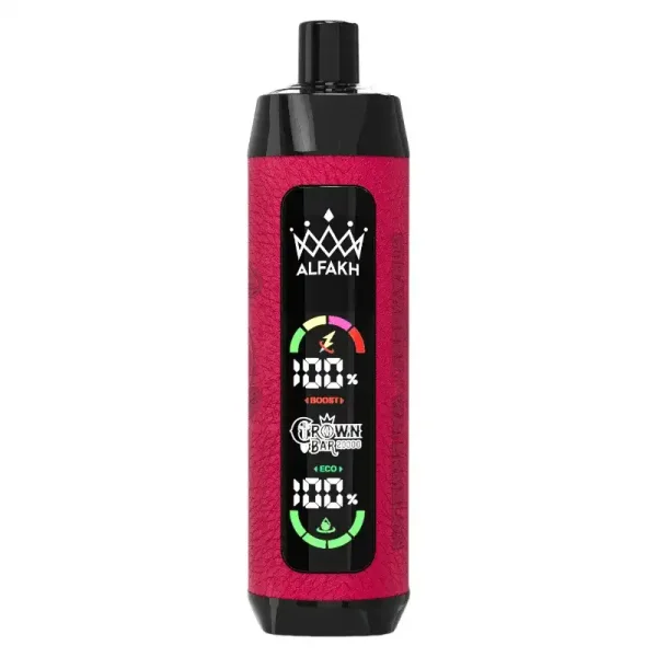 AL FAKHER CROWN BAR 20K(20000) Puffs 30ML E-liquid LCD Screen Leather Wrap 850mAh Type-C Battery Disposable Vape