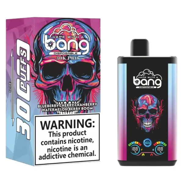 Bang 30K(30000) Puffs PRO Dual Flavor Screen Display 36ml E-liquid 0% 2% 3% 5% Nicotine Disposable Vape
