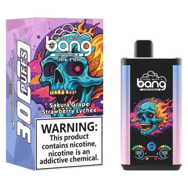 Bang 30K(30000) Puffs PRO Dual Flavor Screen Display 36ml E-liquid 0% 2% 3% 5% Nicotine Disposable Vape
