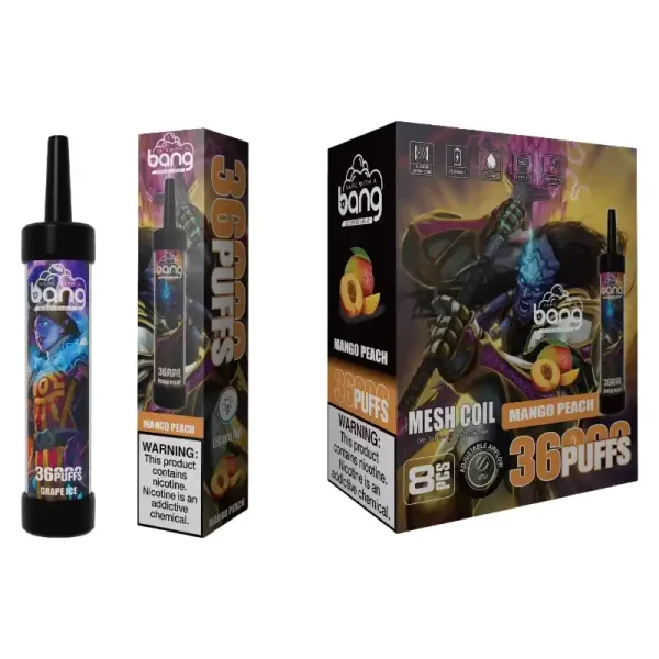 Bang 36K (36000) Puffs DTL LED Color Light 40ml E-liquid Type-C Charging 0% 2% 3% 5% Nicotine Disposable Vape Pen 7 Bang 36K(36000) Puffs DTL LED Color Light 40ml E-liquid Type-C Charging 0% 2% 3% 5% Nicotine Disposable Vape Pen