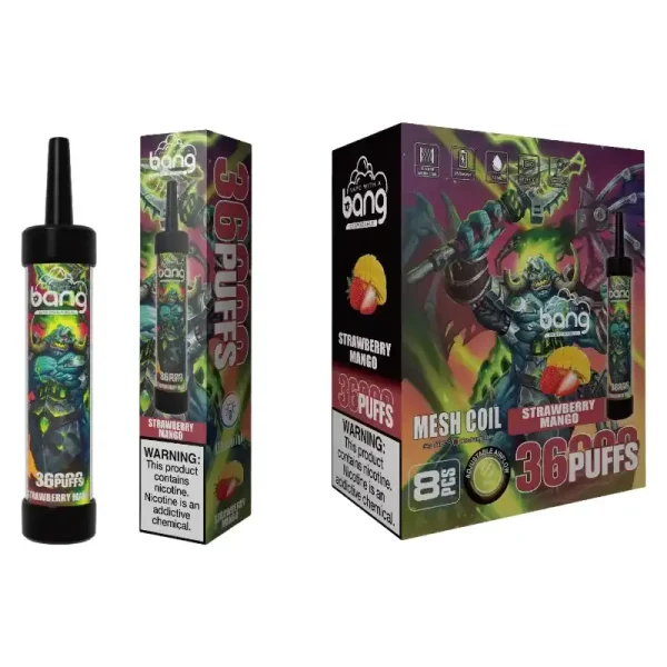 Bang 36K (36000) Puffs DTL LED Color Light 40ml E-liquid Type-C Charging 0% 2% 3% 5% Nicotine Disposable Vape Pen 4 Bang 36K(36000) Puffs DTL LED Color Light 40ml E-liquid Type-C Charging 0% 2% 3% 5% Nicotine Disposable Vape Pen