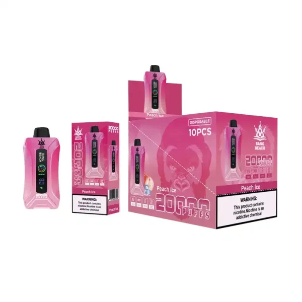 Bang Beach 20K(20000) Puffs LED Display Adjustable airflow 35 ml E-liquid 650mAh Battery 0% 2% 3% 5% Nicotine Disposable Vape