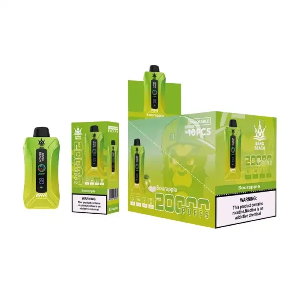 Bang Beach 20K(20000) Puffs LED Display Adjustable airflow 35 ml E-liquid 650mAh Battery 0% 2% 3% 5% Nicotine Disposable Vape