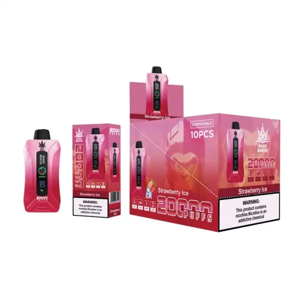Bang Beach 20K(20000) Puffs LED Display Adjustable airflow 35 ml E-liquid 650mAh Battery 0% 2% 3% 5% Nicotine Disposable Vape