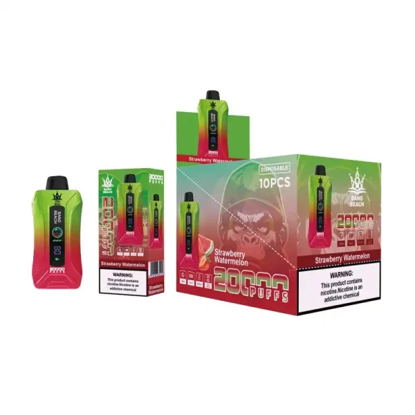 Bang Beach 20K(20000) Puffs LED Display Adjustable airflow 35 ml E-liquid 650mAh Battery 0% 2% 3% 5% Nicotine Disposable Vape