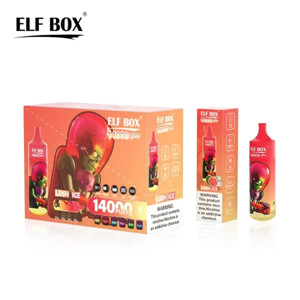 24h-vape.com ELF BOX RGB 14K(14000) Puffs PRO 25ml e-liquid Type-C rechargeable 0% 2% 3% 5% Nicotine Disposable Vape Pen