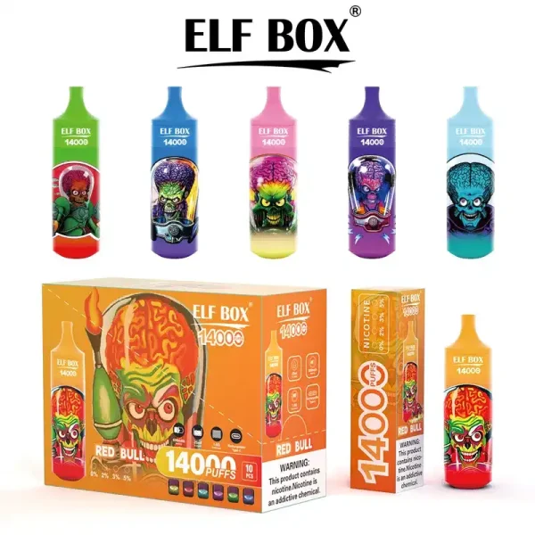 ELF BOX RGB 14k (14000) Puffs 0% 2% 3% 5% Nicotine 25ml E-liquid RGB-Light Lanyard Disposable Vape Pen 2 ELF BOX RGB 14k(14000) Puffs 0% 2% 3% 5% Nicotine 25ml e-liquid RGB-Light Lanyard Disposable Vape Pen