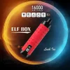 ELF BOX SHISHA 16000(16K) Puffs 28ml e-liquid 0% 2% 3% 5% Nicotine LED Display Type-C rechargeable Leather Disposable Vape Pen