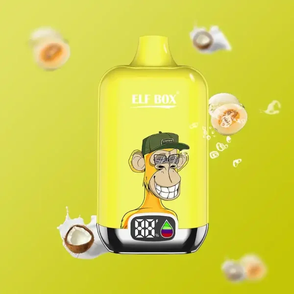ELF Box Digital 12K(12000) puffs LED Display 25ml E-liquid 0% 2% 3% 5% Nicotine Type-C Rechargeable Disposable Vape