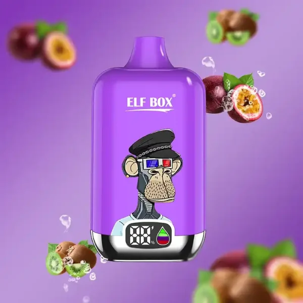 ELF Box Digital 12K(12000) puffs LED Display 25ml E-liquid 0% 2% 3% 5% Nicotine Type-C Rechargeable Disposable Vape