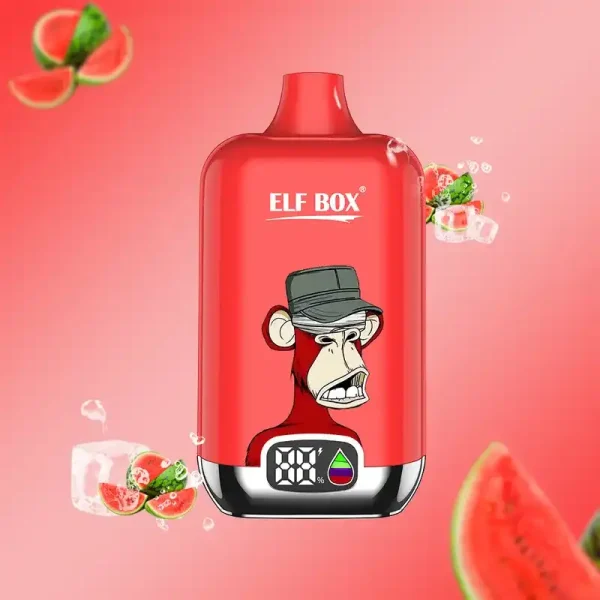 ELF Box Digital 12K(12000) puffs LED Display 25ml E-liquid 0% 2% 3% 5% Nicotine Type-C Rechargeable Disposable Vape