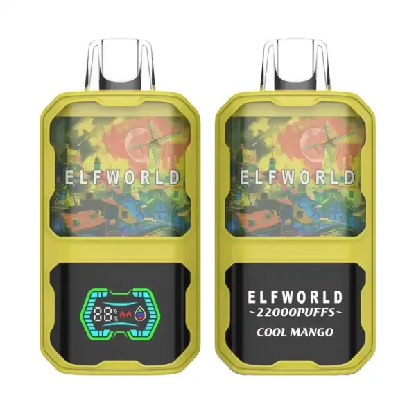 Elfworld AI 22000 Puffs 3D Curved Screen 26ml e-liquid capacity Adjustable ariflow Display Screen Disposable Vape