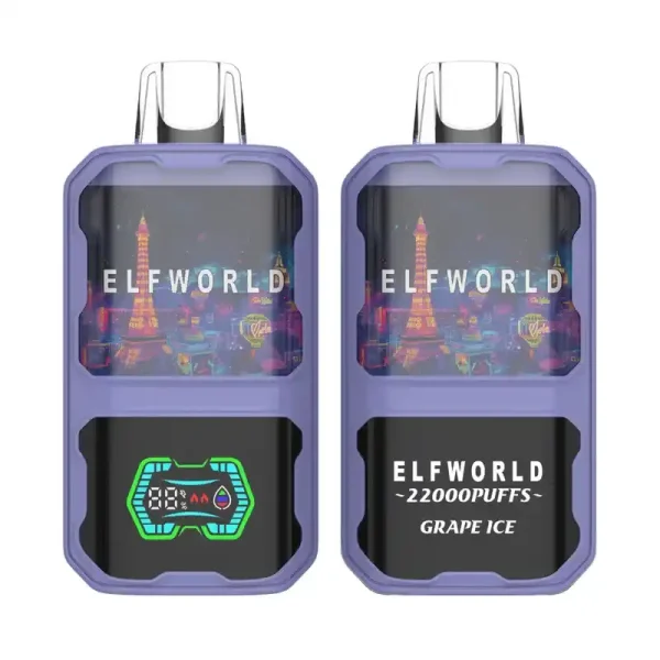Elfworld AI 22000 Puffs 3D Curved Screen 26ml e-liquid capacity Adjustable ariflow Display Screen Disposable Vape