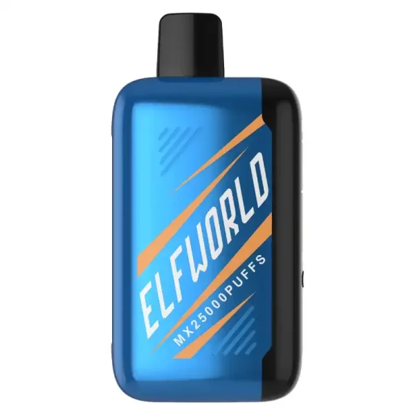 Elfworld MX25000 Puffs nicotine strengths: 0%, 2%, 3%, and 5% 3D LCD screen Display Disposable Vape