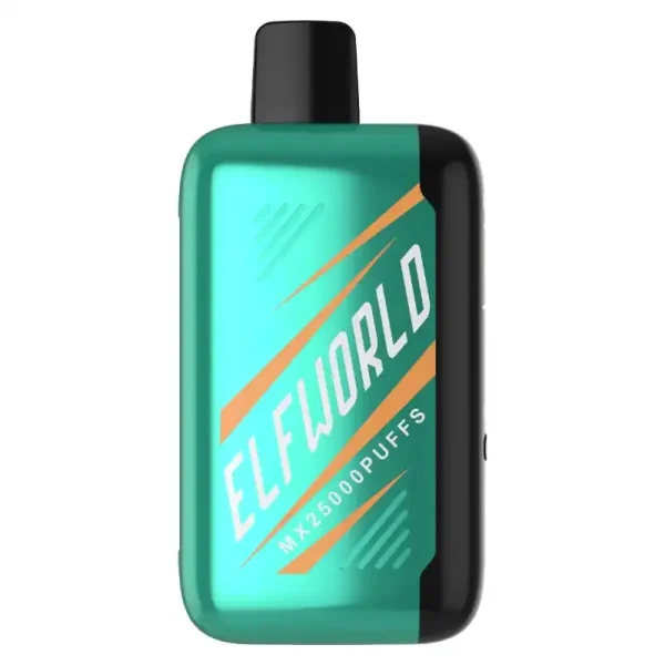 Elfworld MX25000 Puffs nicotine strengths: 0%, 2%, 3%, and 5% 3D LCD screen Display Disposable Vape