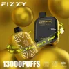 Fizzy Boom 13K (13000) Puffs 21ML E-liquid Mesh Coil LCD Screen 650mAh Rechargeable Battery 2 5% Nicotine Disposable Vape