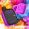 Fizzy Boom 13K (13000) Puffs 21ML E-liquid Mesh Coil LCD Screen 650mAh Rechargeable Battery 2 5% Nicotine Disposable Vape