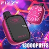Fizzy Boom 13K (13000) Puffs 21ML E-liquid Mesh Coil LCD Screen 650mAh Rechargeable Battery 2 5% Nicotine Disposable Vape