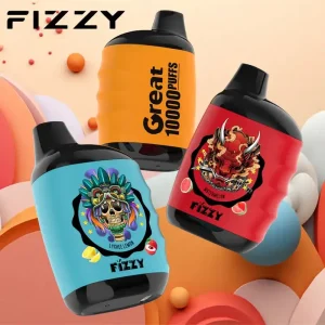 Fizzy Great 10K (10000) Puffs 18ML E-liquid Mesh Coil 650 mAh Battery 2% 5% Nicotine 10flavors Disposable Vape
