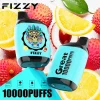Fizzy Great 10K (10000) Puffs 18ML E-liquid Mesh Coil 650 mAh Battery 2% 5% Nicotine 10flavors Disposable Vape