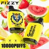 Fizzy Great 10K (10000) Puffs 18ML E-liquid Mesh Coil 650 mAh Battery 2% 5% Nicotine 10flavors Disposable Vape