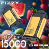 Fizzy Luxury 15K (15000) Puffs 22ML E-liquid Mesh Coil LCD Screen Adjustable Air Flow 15flavors 650mAh Rechargeable Battery 2% 5% Nicotine Disposable Vape