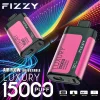 Fizzy Luxury 15K (15000) Puffs 22ML E-liquid Mesh Coil LCD Screen Adjustable Air Flow 15flavors 650mAh Rechargeable Battery 2% 5% Nicotine Disposable Vape