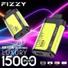 Fizzy Luxury 15K (15000) Puffs 22ML E-liquid Mesh Coil LCD Screen Adjustable Air Flow 15flavors 650mAh Rechargeable Battery 2% 5% Nicotine Disposable Vape