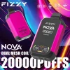 Fizzy Nova 20K (20000) Puffs Dual Mesh Coil 28ML E-liquid LCD Screen 15flavors 850mAh Rechargeable Battery 2% 5% Nicotine Disposable Vape
