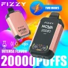 Fizzy Nova 20K (20000) Puffs Dual Mesh Coil 28ML E-liquid LCD Screen 15flavors 850mAh Rechargeable Battery 2% 5% Nicotine Disposable Vape
