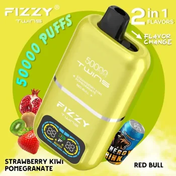 Fizzy Twins 50K (50000) Puffs Dual Flavors 50ML E-liquid Mesh Coil 850 mAh Battery 2% 5% Nicotine LCD Screen Disposable Vape – A New Era in Vaping Innovation
