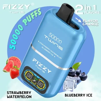 Home 20 Fizzy Twins 50K (50000) Puffs Dual Flavors 50ML E-liquid Mesh Coil 850 mAh Battery 2% 5% Nicotine LCD Screen Disposable Vape – A New Era in Vaping Innovation