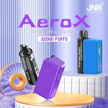 JNR Areo X 32K (32000) Puffs Magnetic Refill Smart Screen 2% 5% Nicotine 850mAh Battery Disposable Vape – The Ultimate Refillable Disposable Vape