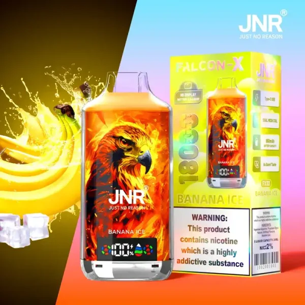 JNR Falcon X 18K (18000) Puffs LED Display 2% Nicotine 24ml E-liquid Disposable Vape