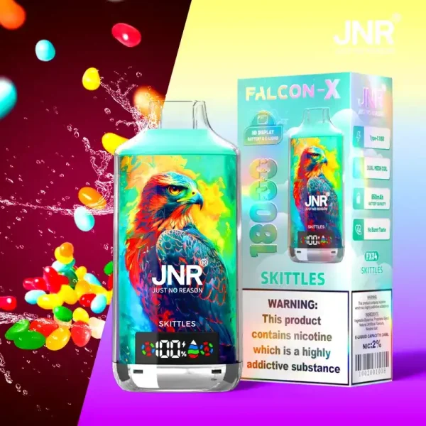 JNR Falcon X 18K (18000) Puffs LED Display 2% Nicotine 24ml E-liquid Disposable Vape