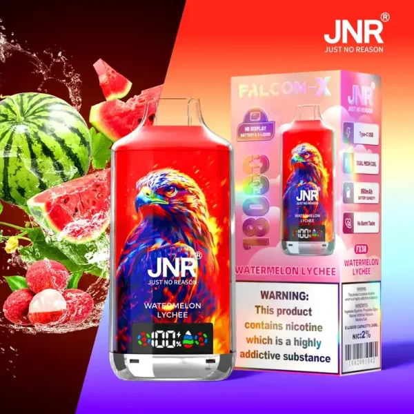 JNR Falcon X 18K (18000) Puffs LED Display 2% Nicotine 24ml E-liquid Disposable Vape