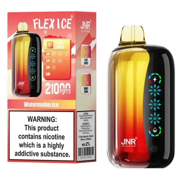 JNR Flex Ice 21K (21000) Puffs 0% 2% 5% Nicotine 26ml E-liquid 1000mAh Rechargeable Battery LED Display Disposable Vape 3 JNR Flex Ice 21K (21000) Puffs 0% 2% 5% Nicotine 26ml E-liquid 1000mAh Rechargeable Battery LED Display Disposable Vape