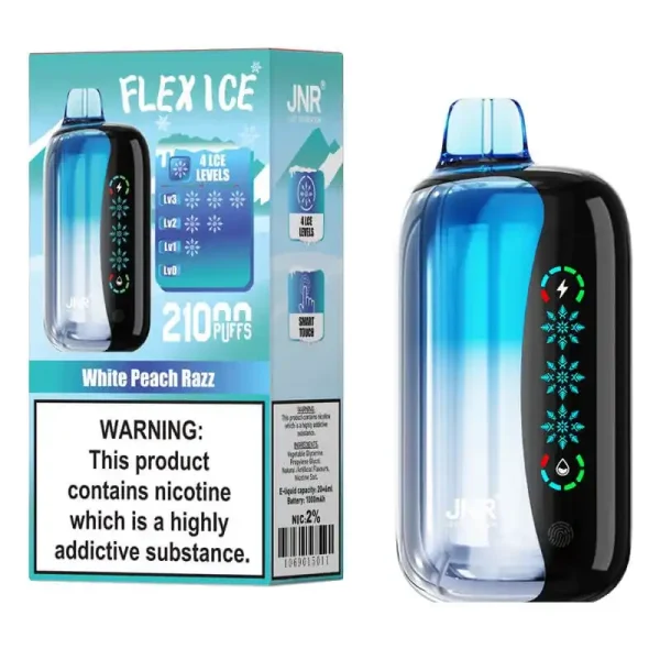 JNR Flex Ice 21K (21000) Puffs 0% 2% 5% Nicotine 26ml E-liquid 1000mAh Rechargeable Battery LED Display Disposable Vape 2 JNR Flex Ice 21K (21000) Puffs 0% 2% 5% Nicotine 26ml E-liquid 1000mAh Rechargeable Battery LED Display Disposable Vape