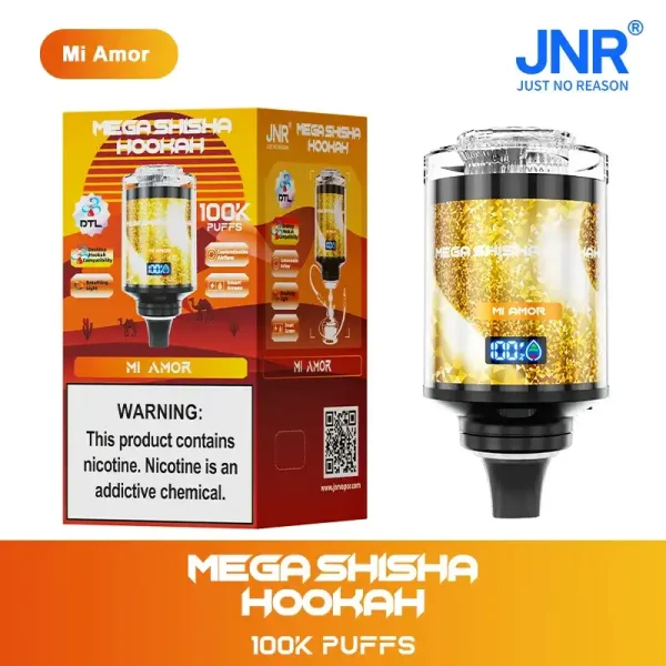 JNR Mega Shisha Hookah 100K (100000) Puffs 2% 5% Nicotine 2200mAh Rechargeable Battery Direct-to-Lung (DTL) Vaping 60mL E-liquid Ultimate Vape 10 JNR Mega Shisha Hookah 100K (100000) Puffs 2% 5% Nicotine 2200mAh Rechargeable Battery Direct-to-Lung (DTL) Vaping 60mL E-liquid Ultimate Vape