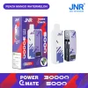 JNR Power Mate 30K (30000) Puffs 30ML E-liquid Smart LCD Screen 2% 5% Nicotine 5000mAh Power Bank Battery Disposable Vape
