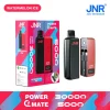 JNR Power Mate 30K (30000) Puffs 30ML E-liquid Smart LCD Screen 2% 5% Nicotine 5000mAh Power Bank Battery Disposable Vape