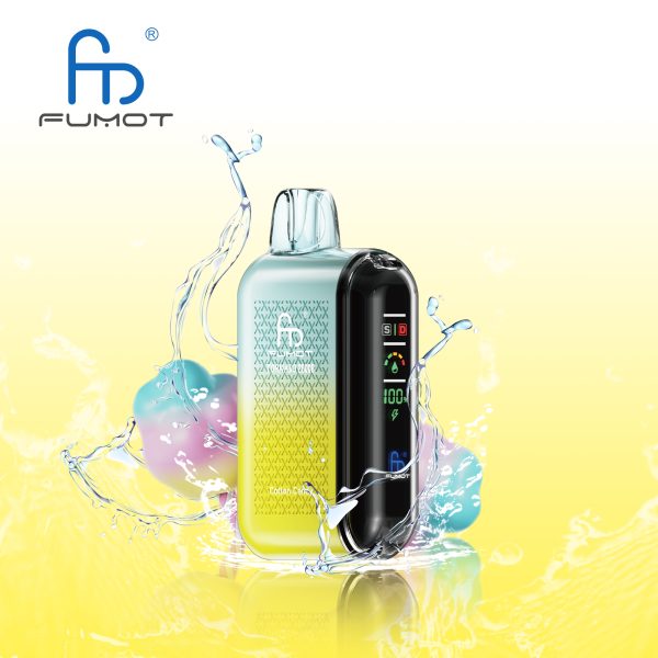 RandM Fumot Tornado 20K (20000) Puffs LCD Screen 28ML E-liquid Metal Painting Craft Disposable Vape