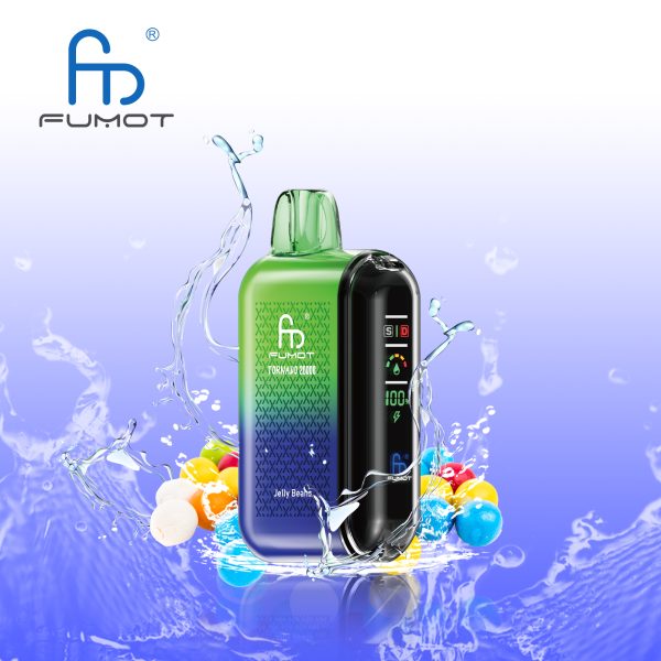 RandM Fumot Tornado 20K (20000) Puffs LCD Screen 28ML E-liquid Metal Painting Craft Disposable Vape