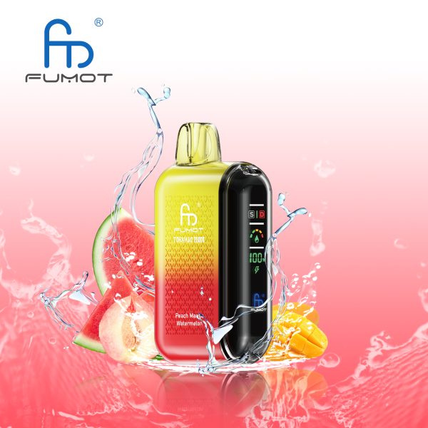 RandM Fumot Tornado 20K (20000) Puffs LCD Screen 28ML E-liquid Metal Painting Craft Disposable Vape
