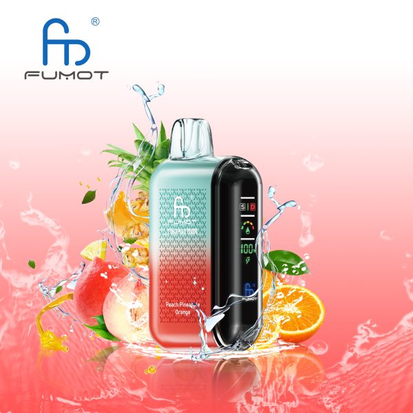 RandM Fumot Tornado 20K (20000) Puffs LCD Screen 28ML E-liquid Metal Painting Craft Disposable Vape